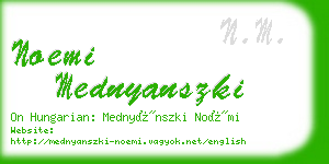 noemi mednyanszki business card